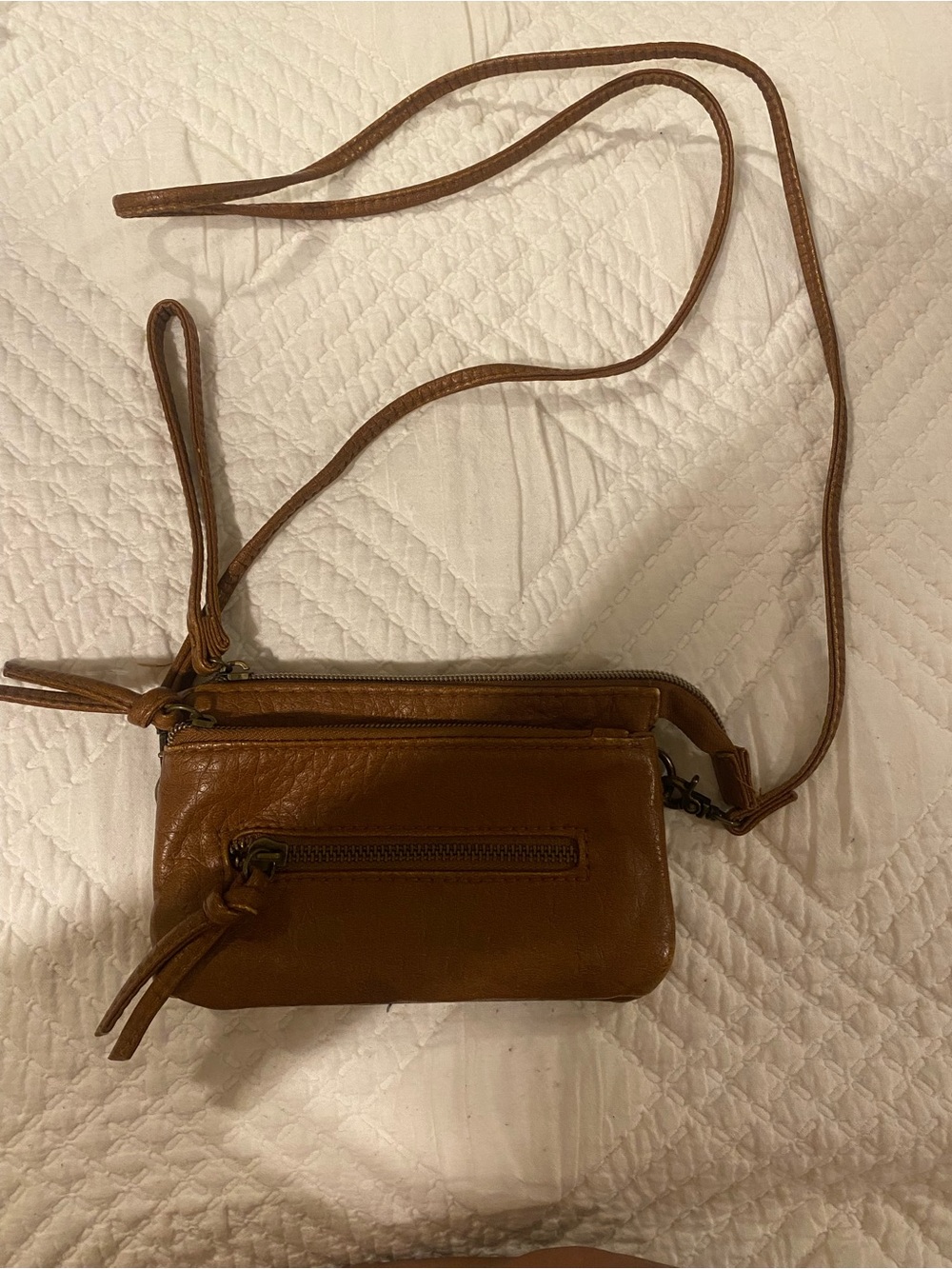 Mossimo Tan Leather Crossbody Bag